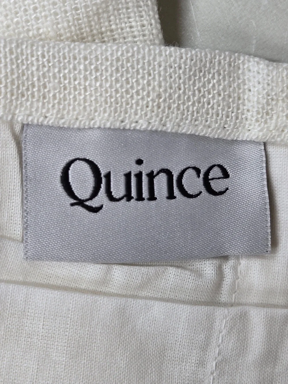 NWT QUINCE Set Of 2 48x84 Heavyweight European Linen Curtains White 0236